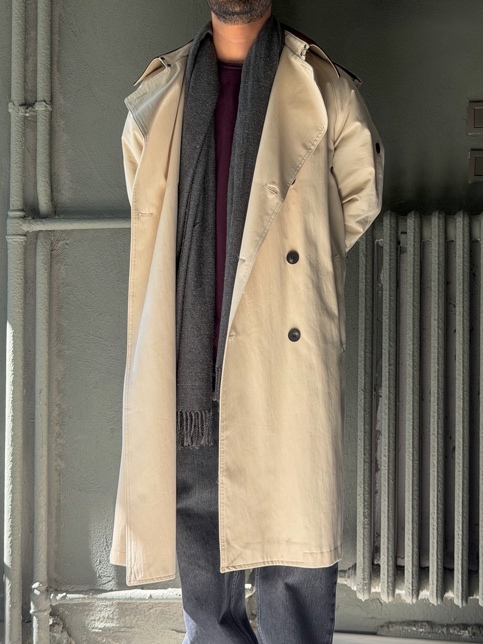 Oversize Mevsimlik İnce Kaban