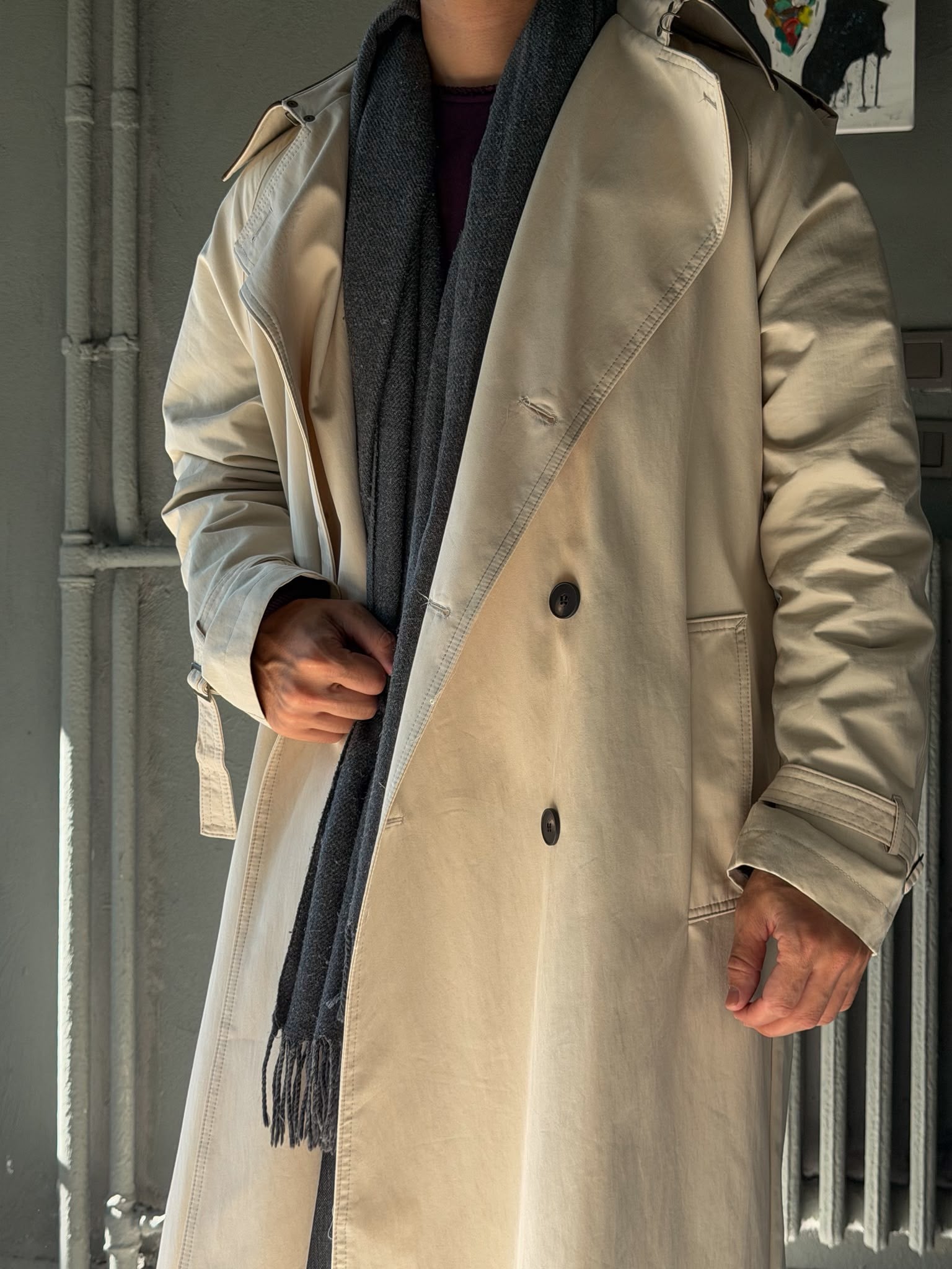 Oversize Mevsimlik İnce Kaban