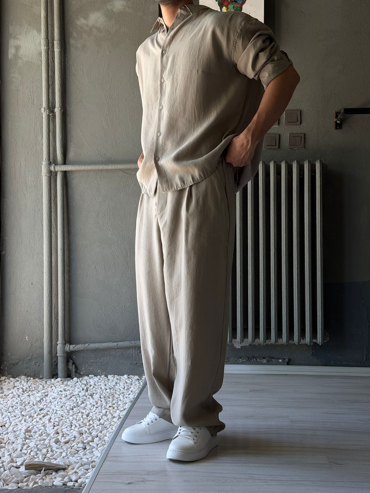 Oversize Modal Kumaş Alt-üst Takım