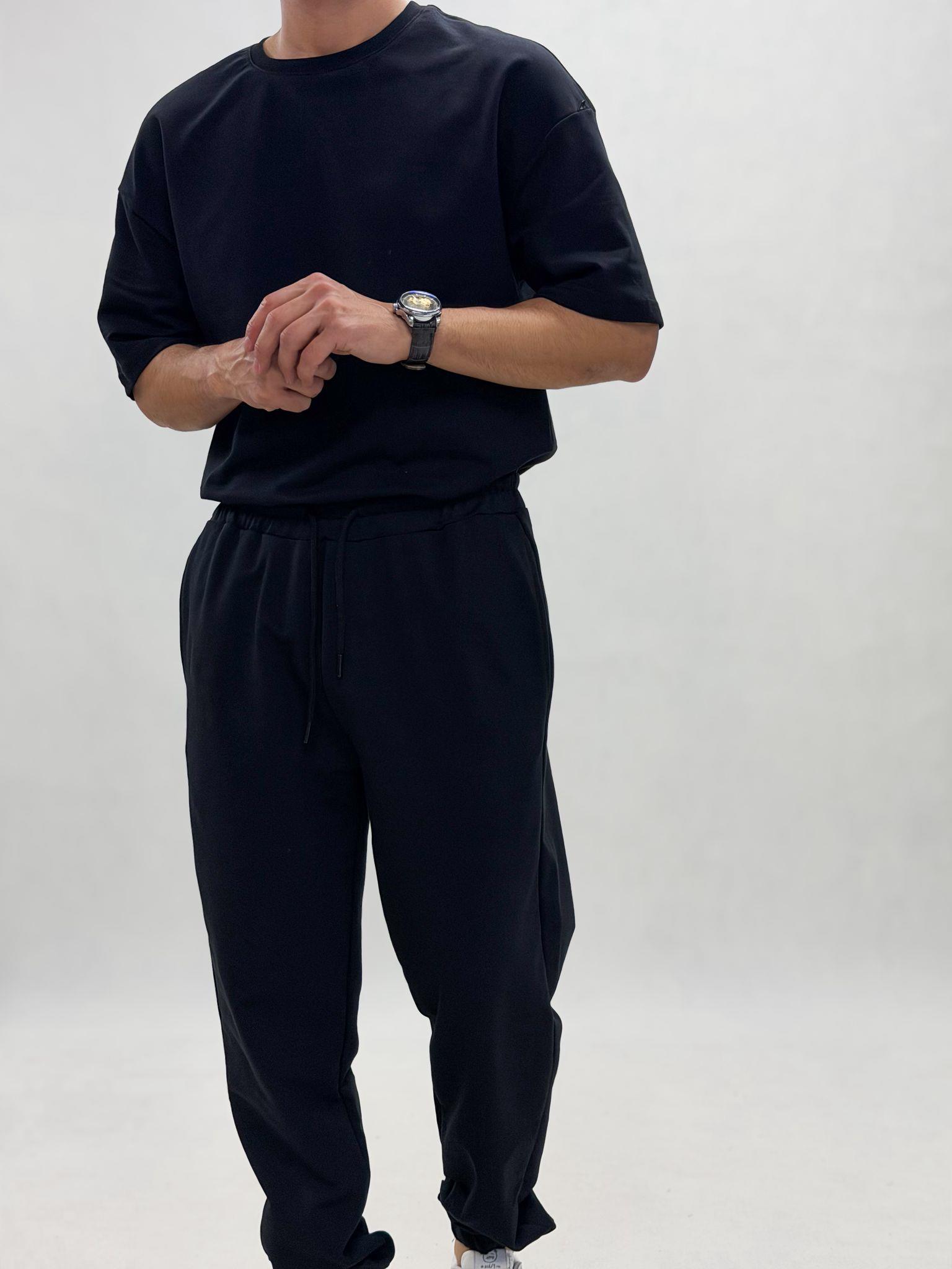 Oversize paça lastikli iki iplik takım