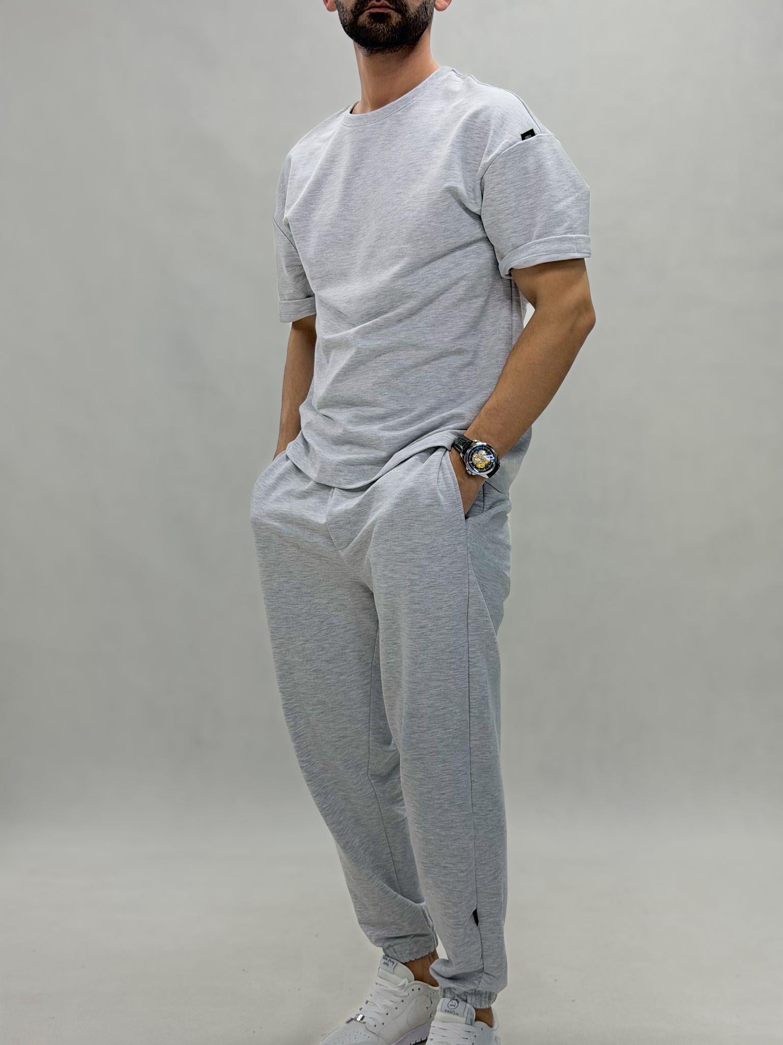 Oversize paça lastikli iki iplik takım