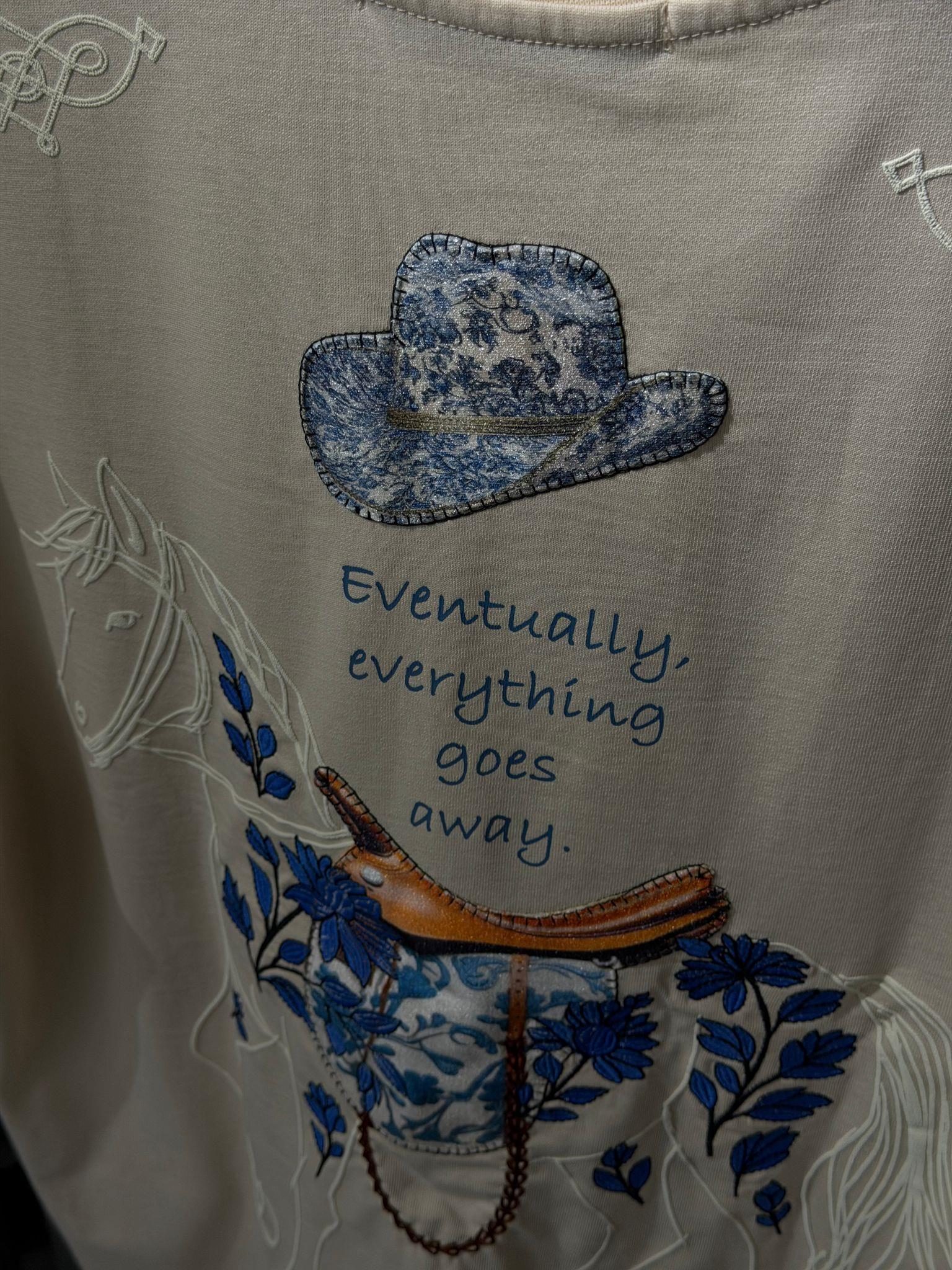 oversize punch print baskı ve nakış detaylı oversize t shirt