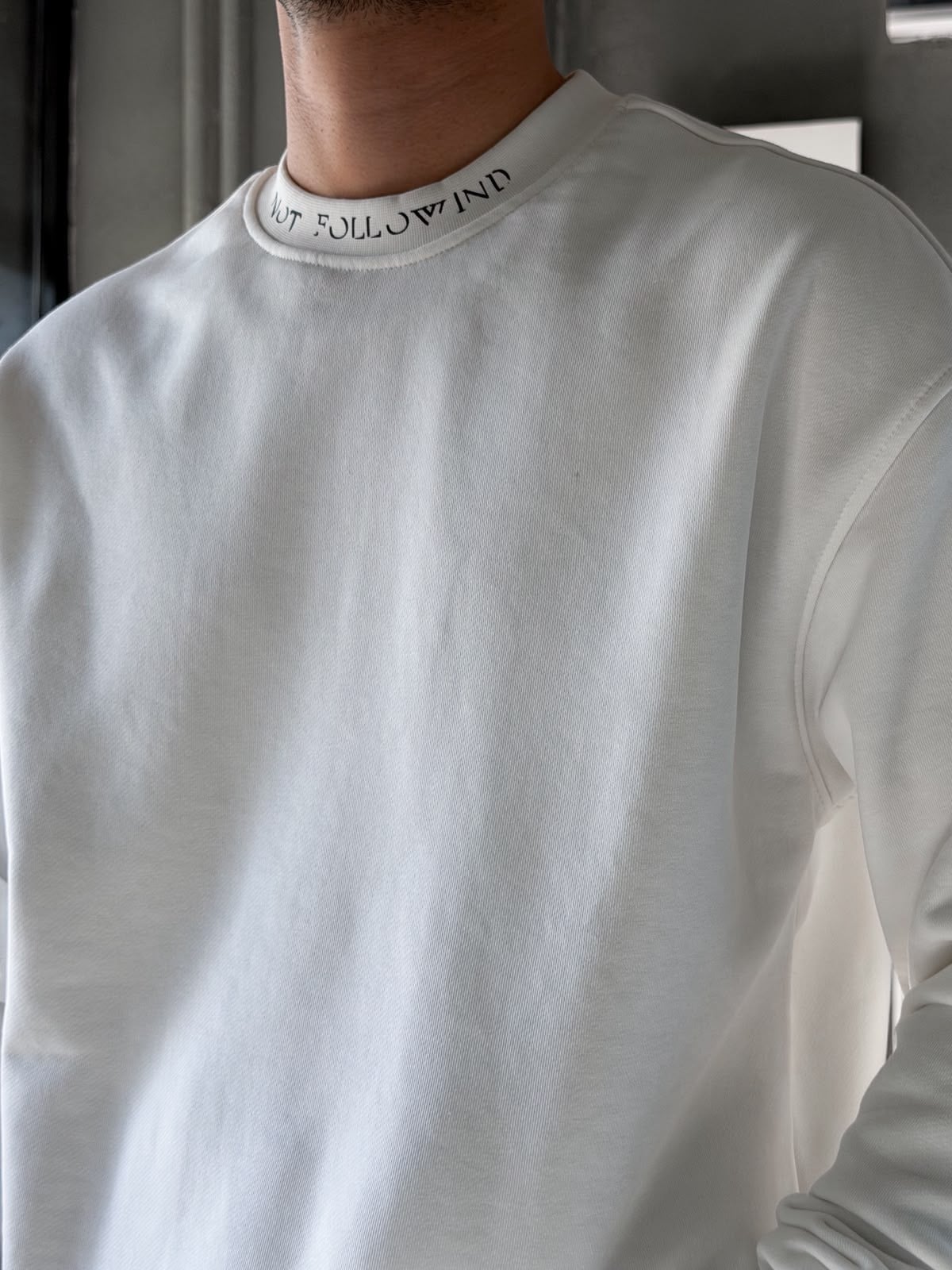 Oversize Şardonlu Bisiklet Yaka Sweat