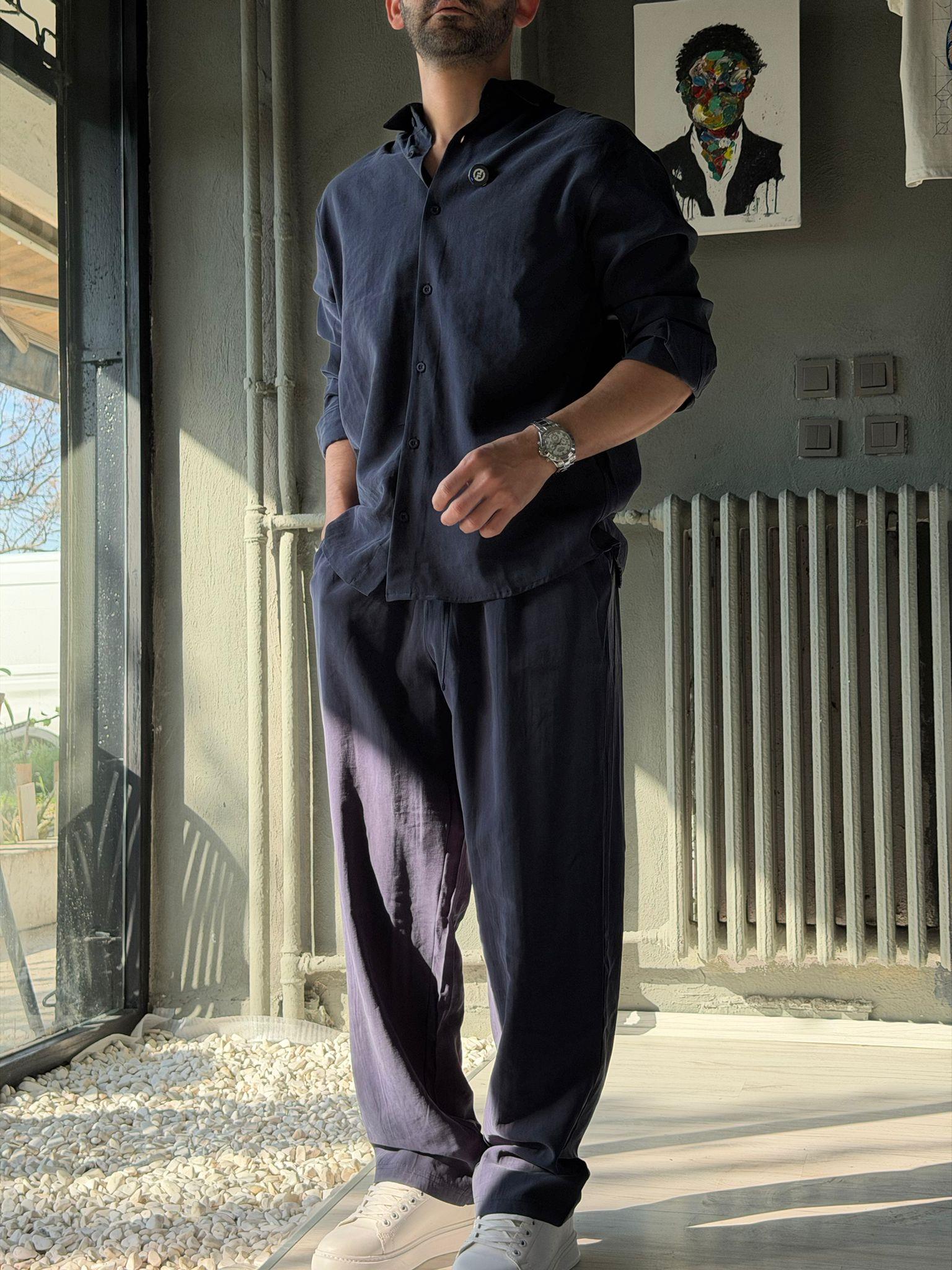 Oversize Tensel Kumaş Alt-üst Takım