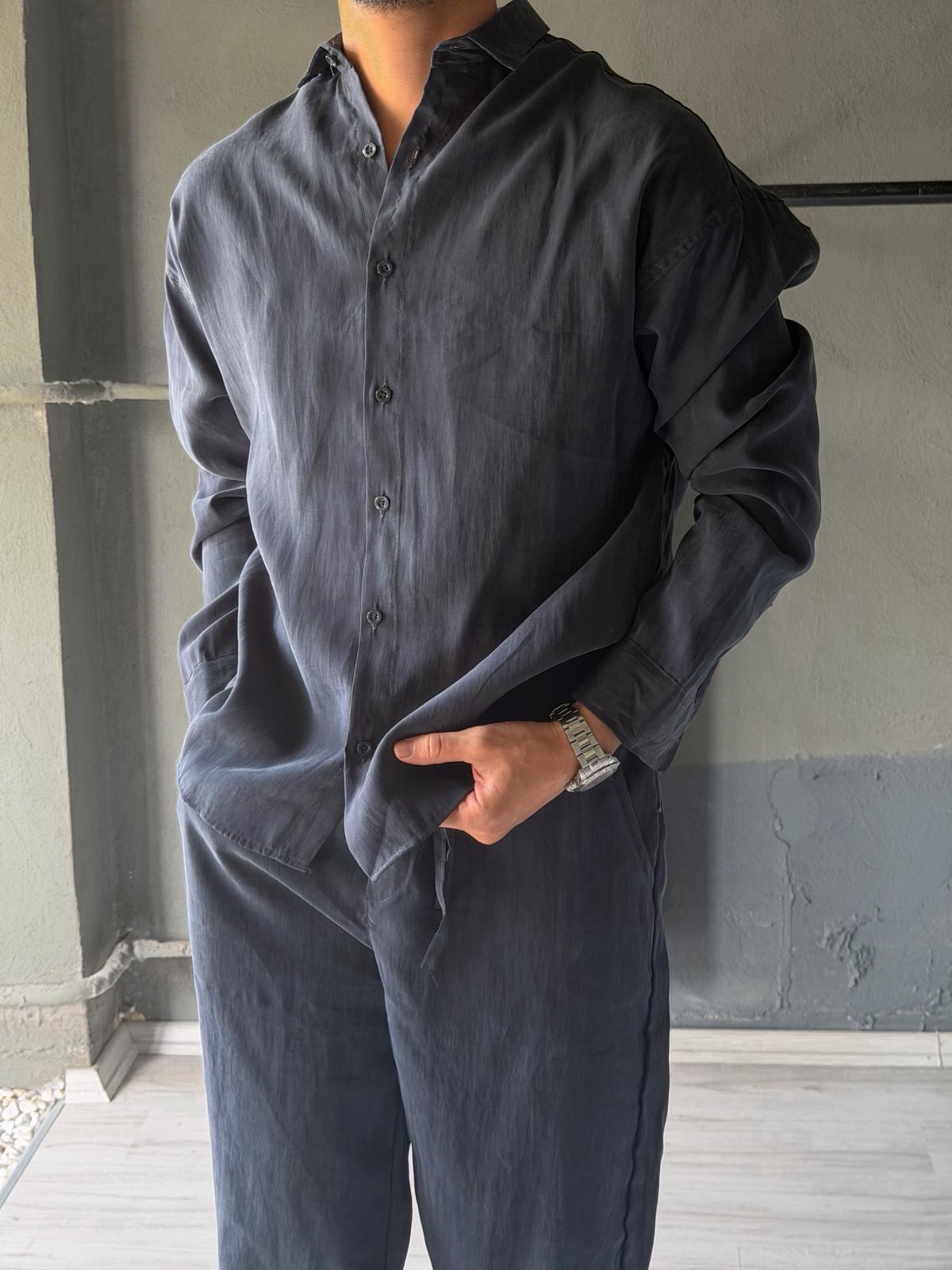 Oversize Tensel Kumaş Alt-üst Takım