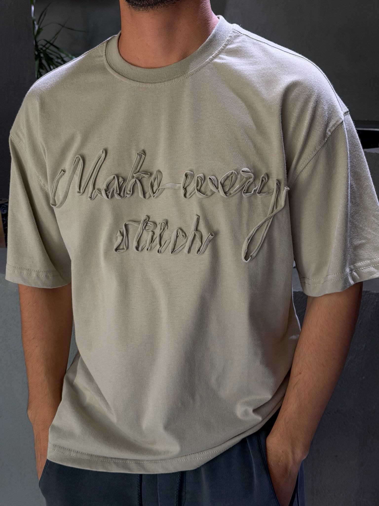 Oversize Yazılı T-shirt