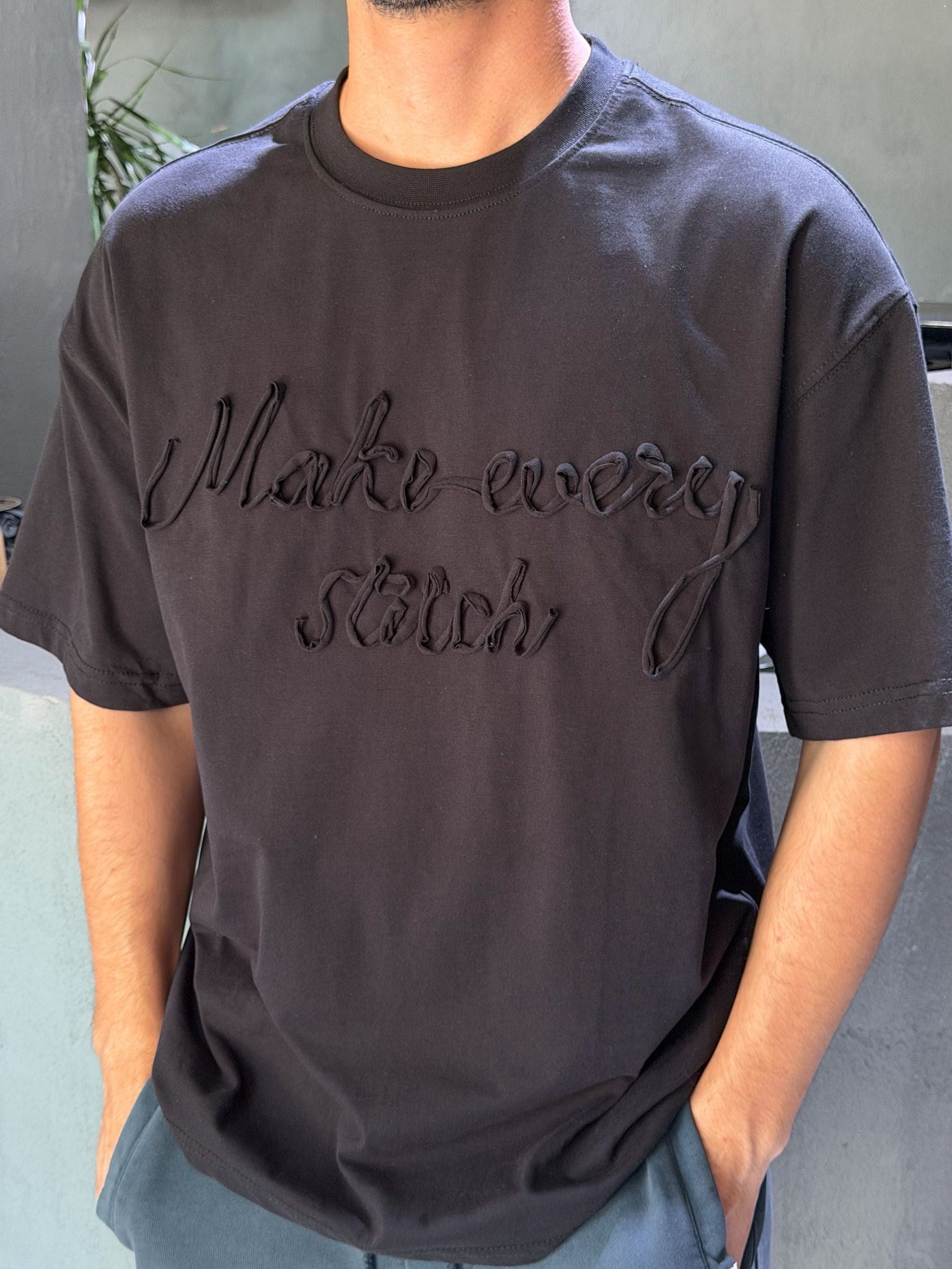 Oversize Yazılı T-shirt