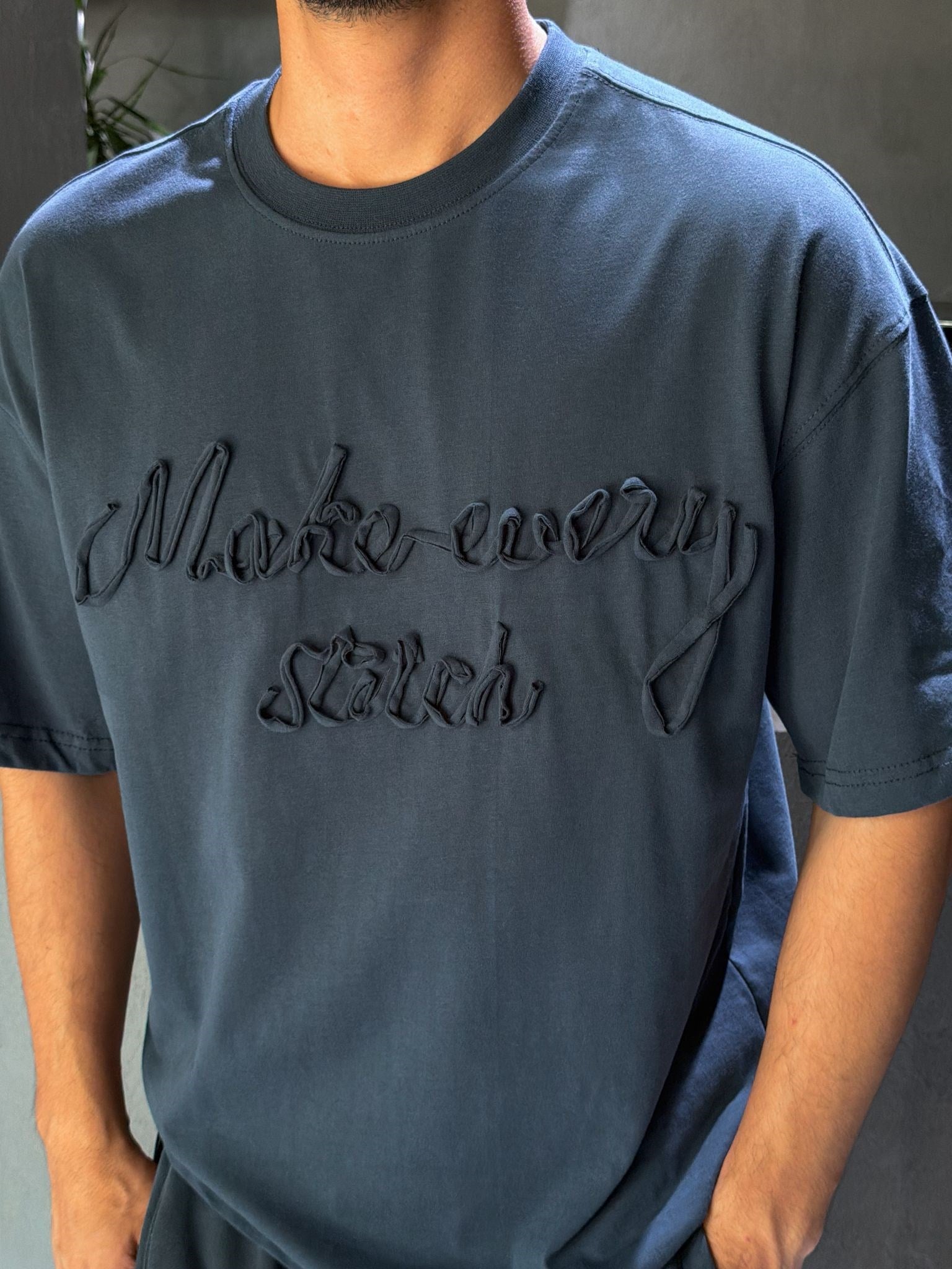 Oversize Yazılı T-shirt