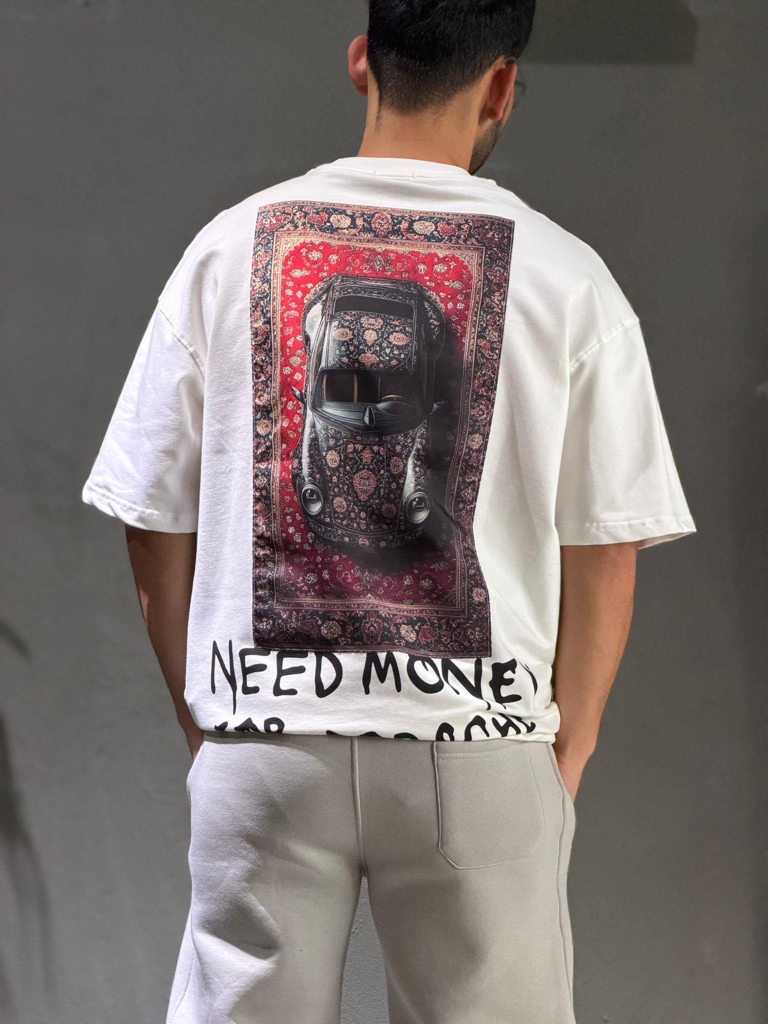 Overszie Baskılı Patch Printing T-shirt