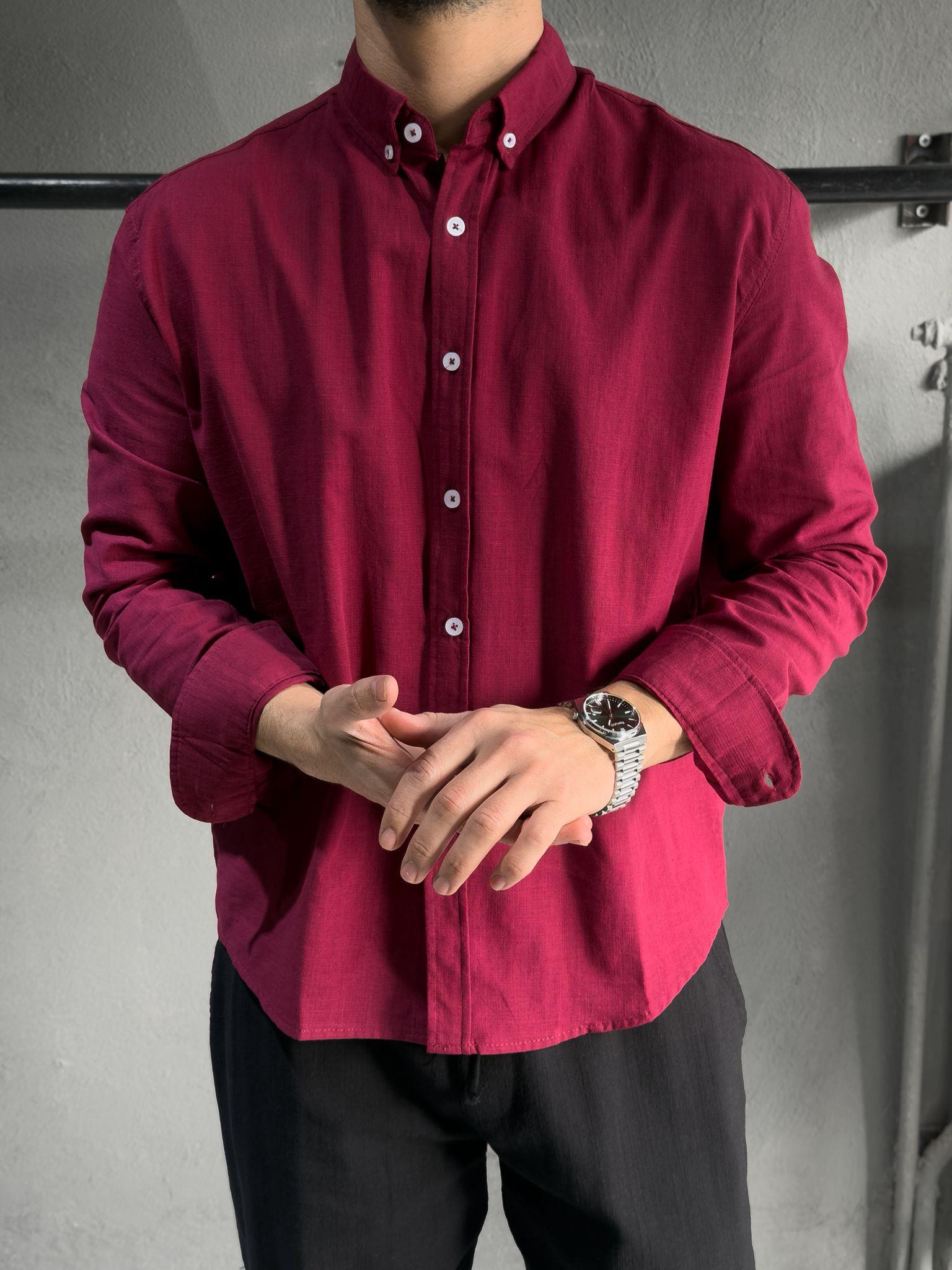 pamuk keten rahat gömlek