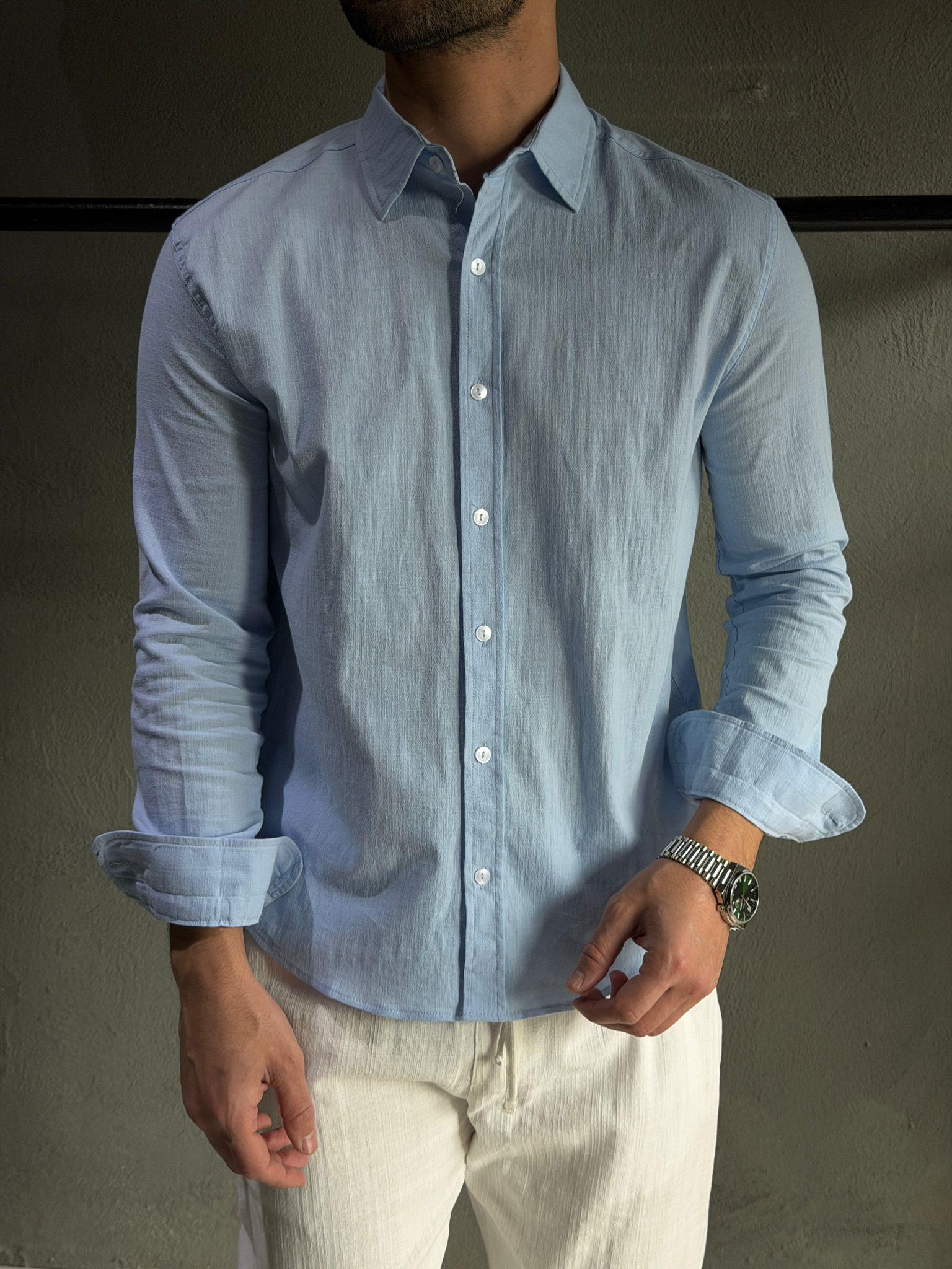 pamuk keten rahat gömlek