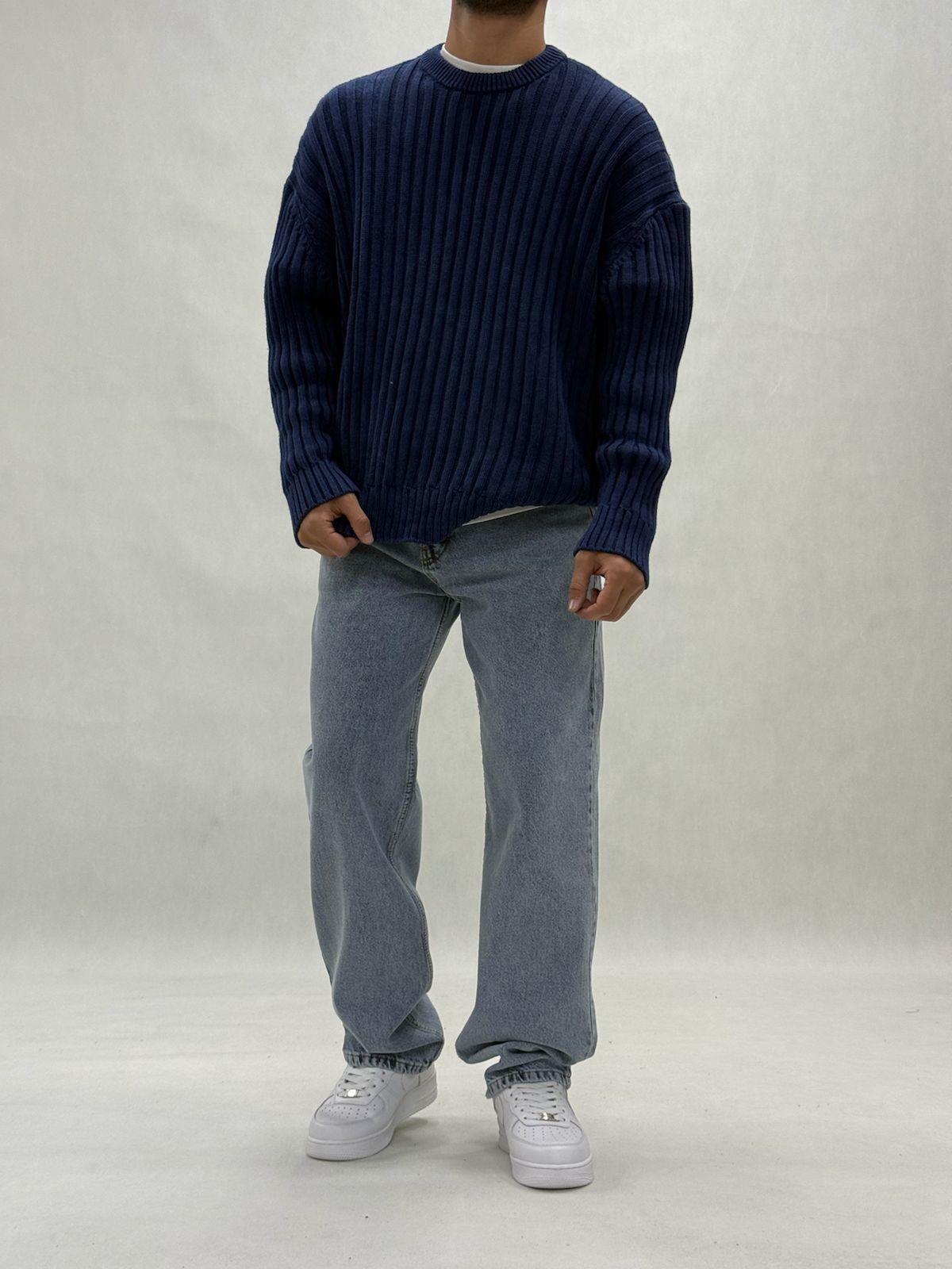 Yıkamalı Oversıze Triko Kazak