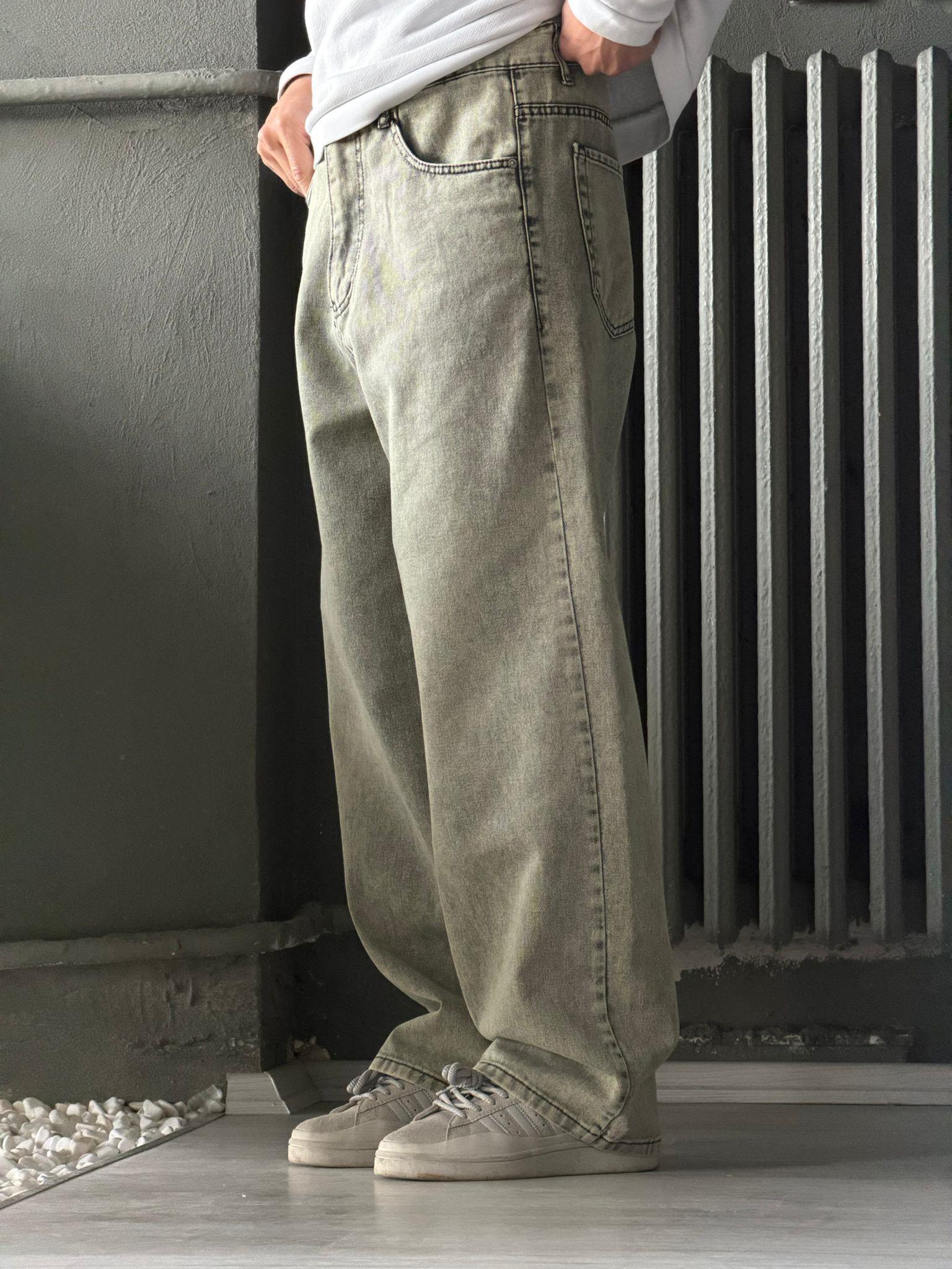 Yıkamalı Super Baggy Kot Pantolon