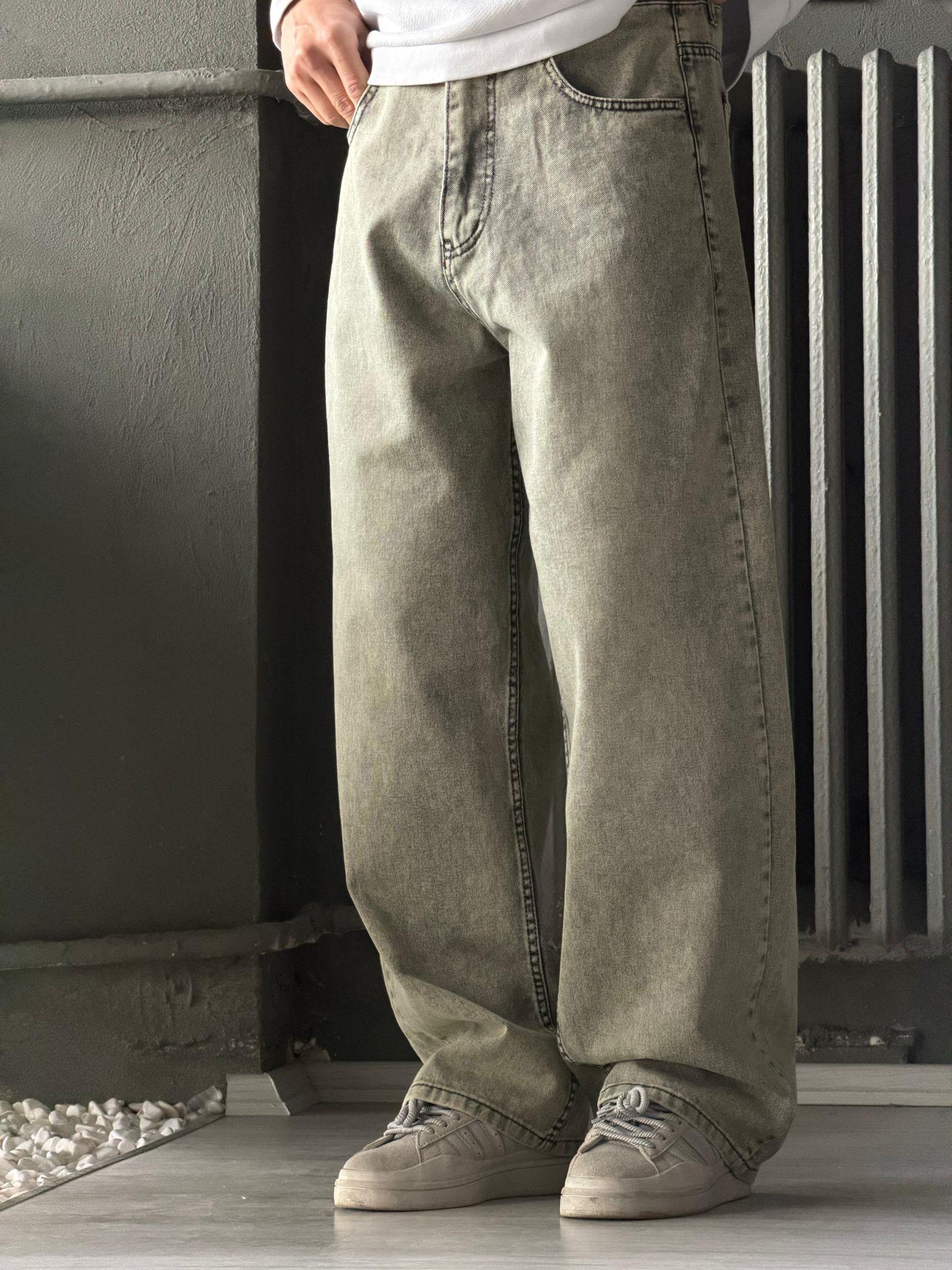 Yıkamalı Super Baggy Kot Pantolon