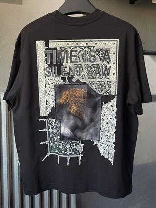 1oversize punch print baskı ve nakış detaylı oversize t shirt