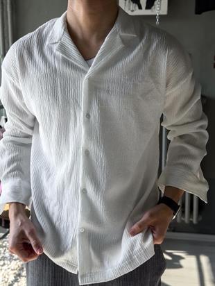 apaç yaka oversize gömlek