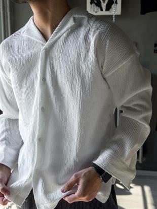 apaç yaka oversize gömlek