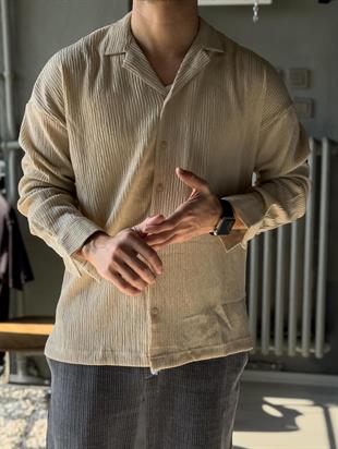 apaç yaka oversize gömlek