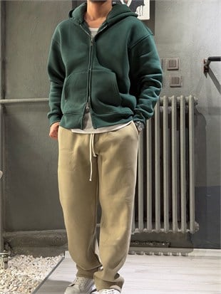 Baggy Fit Şardonlu Pantolon