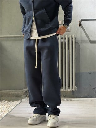 Baggy Fit Şardonlu Pantolon
