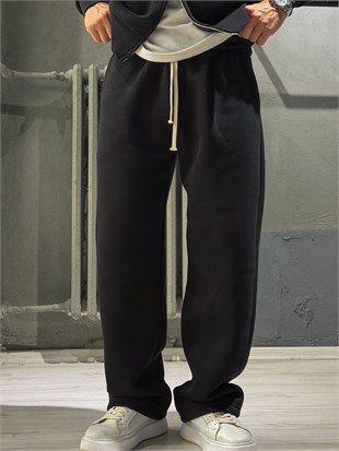 Baggy Fit Şardonlu Pantolon