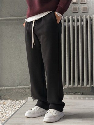 Baggy Kalıp Şardonlu Pantolon