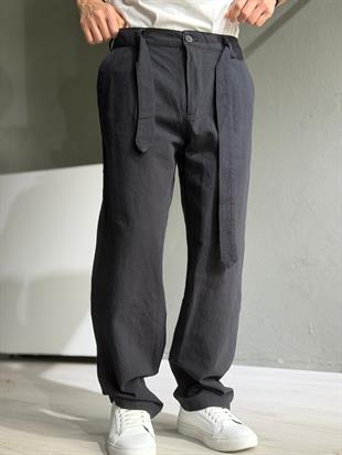 baggy keten pamuk pantalon