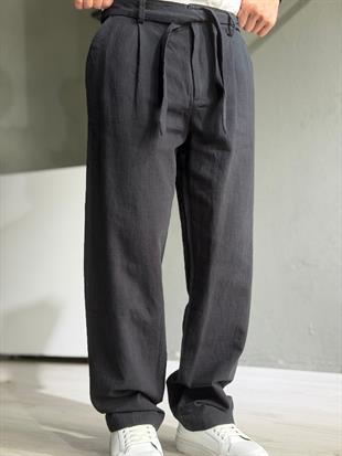baggy keten pamuk pantalon