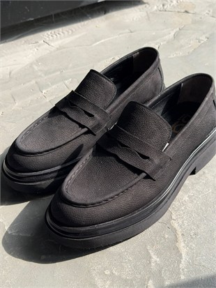 Hakiki Nubuk Deri Loafer Ayakkabı