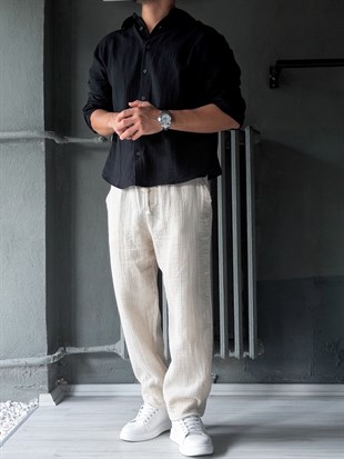 Muslim Kumaş Oversize Gömlek