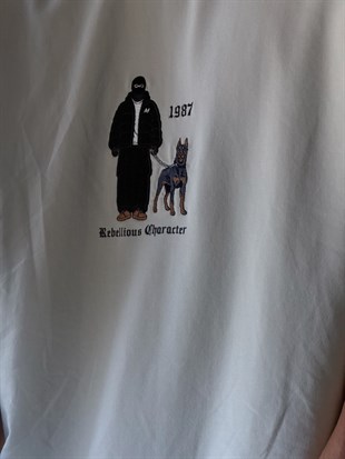 Nakışlı Oversize T-shirt