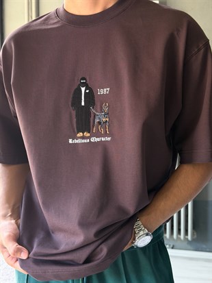 Nakışlı Oversize T-shirt