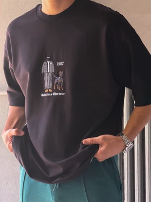 Nakışlı Oversize T-shirt