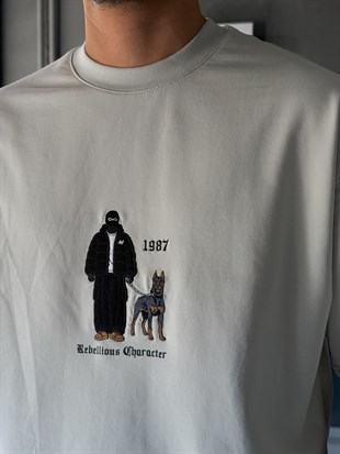Nakışlı Oversize T-shirt
