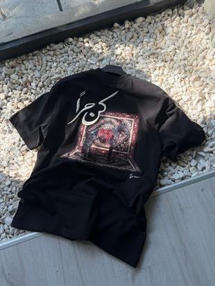 Oversize Atlı Baskılı T-shirt