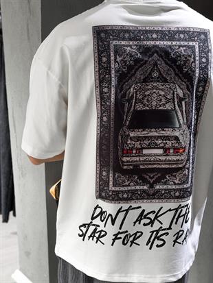 Oversize Baskılı Nakışlı T-shirt