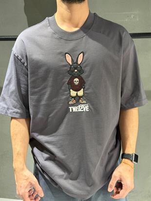 oversize nakışlı  tişort