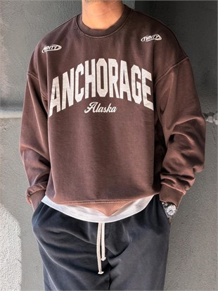 Oversize Bisiklet Yaka Sweat