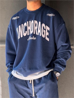 Oversize Bisiklet Yaka Sweat