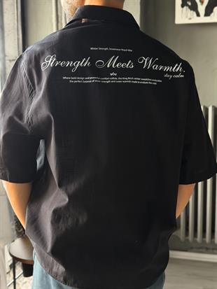 Oversize Detaylı Kısa Kollu Gömlek