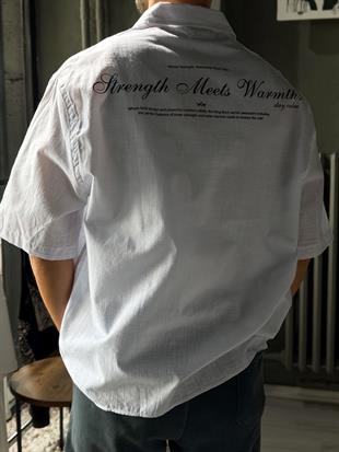 Oversize Detaylı Kısa Kollu Gömlek