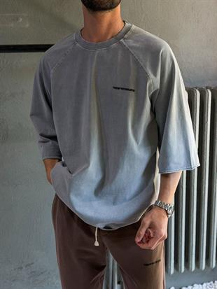 Oversize fakir kol yıkamalı t shirt