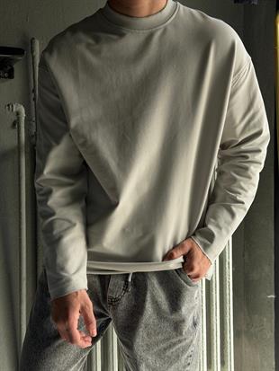 oversize iki iplik uzun kol 