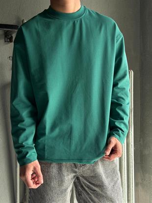 oversize iki iplik uzun kol 