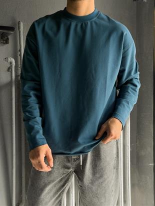 oversize iki iplik uzun kol 