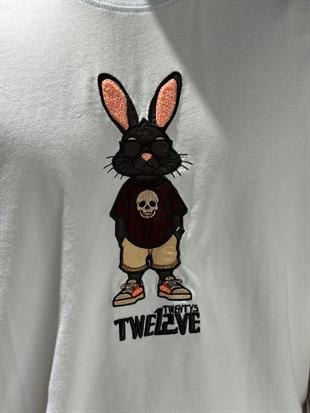 oversize nakışlı  tişort