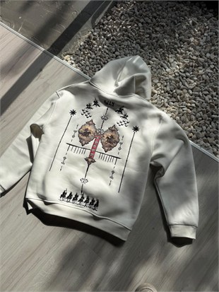 Oversize Nakışlı Yüksek Kaliteli Sweatshirt