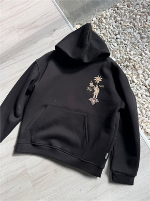 Oversize Nakışlı Yüksek Kaliteli Sweatshirt