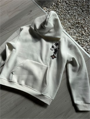 Oversize Nakışlı Yüksek Kaliteli Sweatshirt