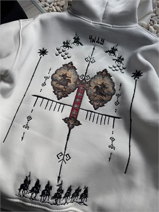 Oversize Nakışlı Yüksek Kaliteli Sweatshirt